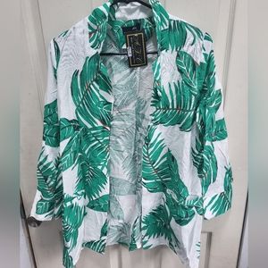 AKAI Tropical Blouse New With Tags Womens Medium